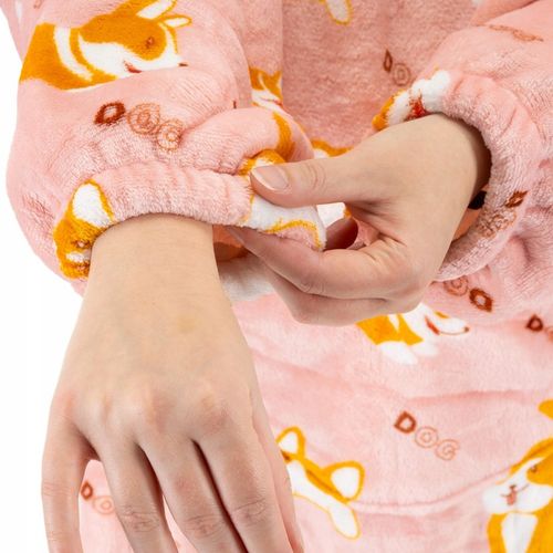 CIEPŁA BLUZA OVERSIZE 2W1 DŁUGA KOCOBLUZA KOCOSZLAFROK CIEPŁY KOC na Arena.pl