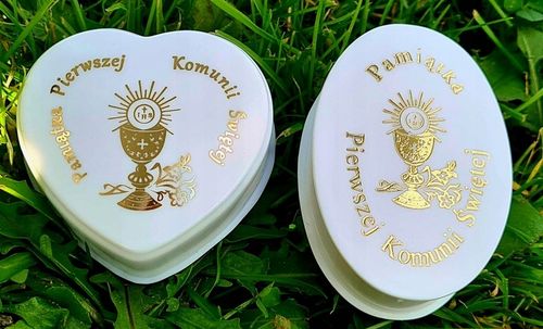 SREBRNY ŁAŃCUSZEK I MEDALIK KOMUNIA CHRZEST 50 CM na Arena.pl