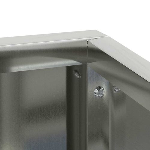 Doniczka ogrodowa Srebrny 100 x 100 x 50 cm Stal galwanizowana na Arena.pl