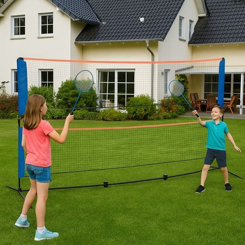 DUŻA SIATKA DO SIATKÓWKI BADMINTONA TENISA ZIEMNEGO 3W1 BARDZO WYSOKA na Arena.pl