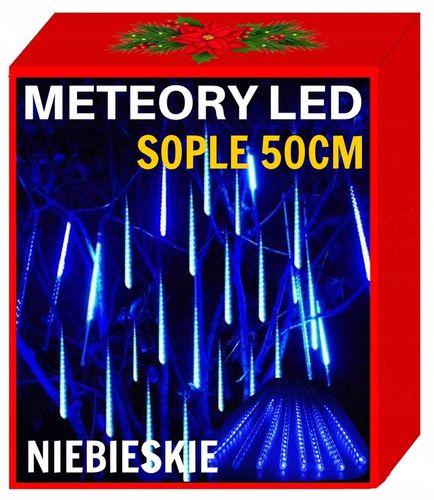 METEORY 50 CM LAMPKI PADAJĄCY ŚNIEG OŚWIETLENIE ŚWIĄTECZNE IP44 SOPLE LED na Arena.pl