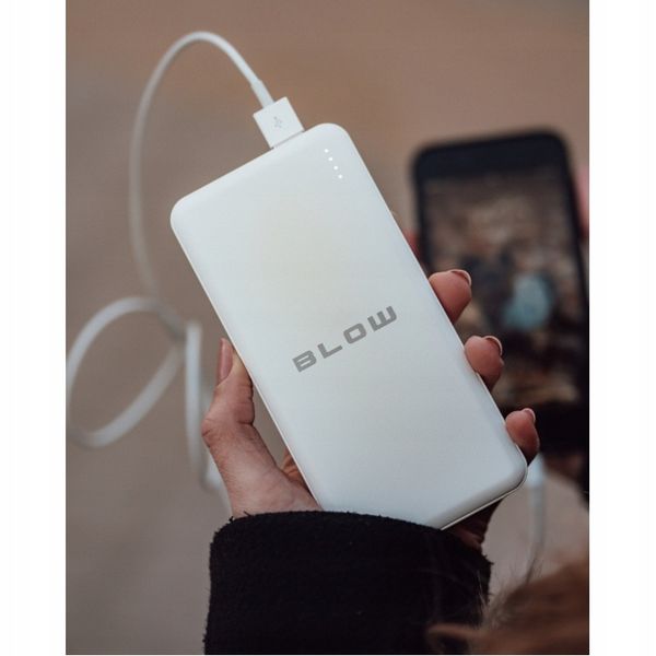 BLOW PowerBank 20000mAh 2xUSB LED BIAŁY SLIM zdjęcie 4