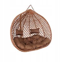 KOSZ WISZĄCY PODWÓJNY DWUOSOBOWY KOKON HUŚTAWKA BRĄZOWY ARUBA