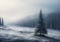 Plakat 66,5x46,5cm Samotna Choinka