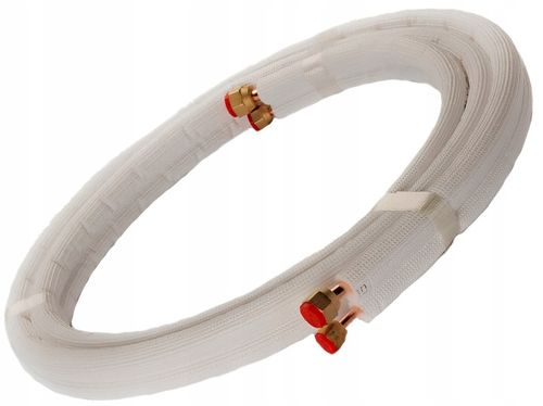 22 m Rura miedziana w otulinie z nakrętkami zestaw rur klimatyzacji 1/4 1/2 na Arena.pl