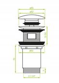 Korek Klik Klak Uniwersalny Ceramiczny Biały Laveo CKK_62C3