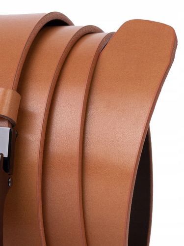 Pasek SKÓRZANY męski Klamra automat RUDY do spodni na Arena.pl