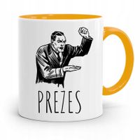 Dla Prezesa Viceprezesa Kubek Żółty Na Prezent Z Nadrukiem Ze Zdjęciem