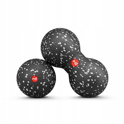 Wałek do masażu zestaw piłka duoball EVA twardy do rozciągania ćwiczeń na Arena.pl