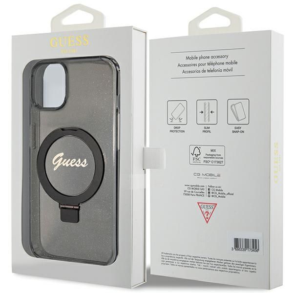 Etui Guess do iPhone 15, iPhone 14, iPhone 13, Czarny, MagSafe zdjęcie 8