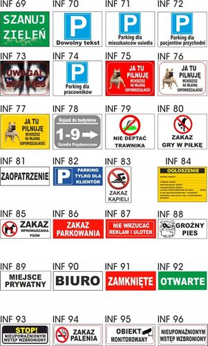 Tabliczka ZNAK ZAKAZ wysypywania śmieci UWAGA PCV na Arena.pl