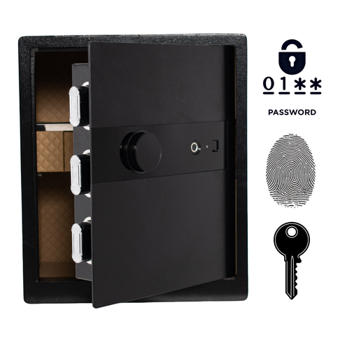 Pancerny Domowy Sejf Biometryczny Na Odcisk Palca Z Szufladą 45x38x32 cm na Arena.pl
