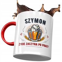 Kubek Czerwony Dla Szymona Szymka Kolegi Prezent Z Nadrukiem Ze Zdjęciem