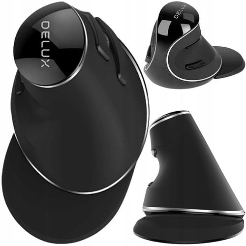 BEZPRZEWODOWA MYSZ PIONOWA DELUX M618PD ERGONOMICZNA MYSZKA BLUETOOTH 2.4G na Arena.pl