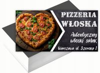 Wizytówki firmowe 100szt WIELE RÓŻNYCH WZORÓW do wyboru PIZZERIA WŁOSKA