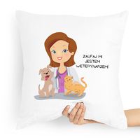 Poduszka Prezent Dla Weterynarza Zaufaj Mi Jestem Z Nadrukiem Ze Zdjęciem