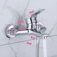 ZESTAW BATERIA WANNOWA PRYSZNICOWA KRAN DO WANNY UCHWYT WĄŻ SŁUCHAWKA CHROM