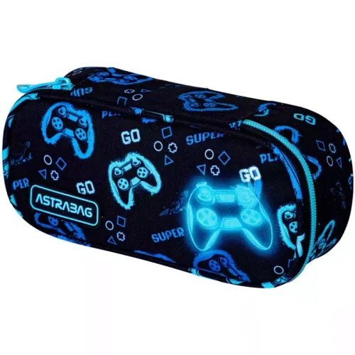 Solidny pojemny piórnik dla dzieci z motywem gamingowym Astrabag Go Playing na Arena.pl