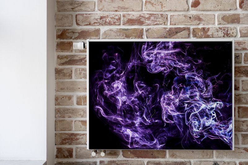 MASKOWNICA Magnetyczna Na Kaloryfer Fioletowa Abstrakcja 100cm x 60cm zdjęcie 6