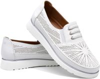 Półbuty damskie Unisoft 25PB02-9033 - białe 37