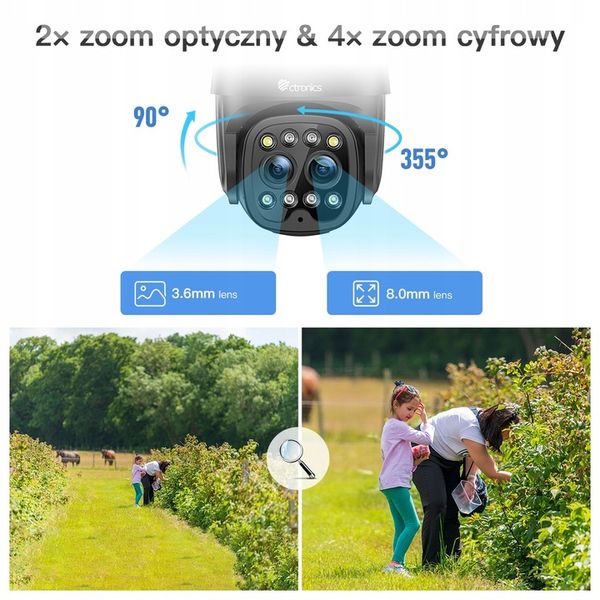 KAMERA ZEWNĘTRZNA IP Z KARTĄ SIM 3G 4G LTE GSM PTZ PODWÓJNY OBIEKTYW 6×ZOOM zdjęcie 11