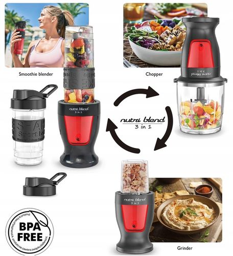 BLENDER 5 w 1 KIELICHOWY KALORIK DO SMOOTHIE KOKTAJLI 2 KUBKI 300W 2 na Arena.pl