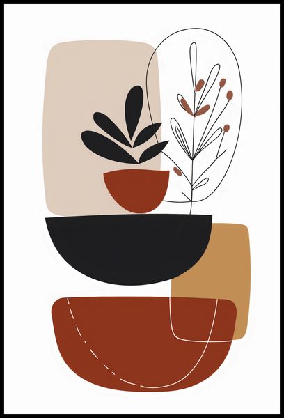 Plakat 68x101cm Botaniczna Abstrakcja zdjęcie 2