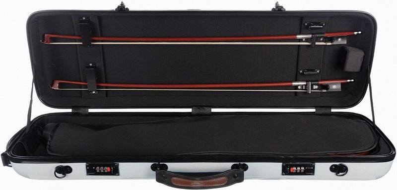 Fiberglass futerał skrzypcowy skrzypce Safe Oblong 4/4 M-case Srebrny zdjęcie 5