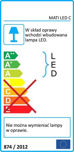 Okrągła LAMPA podtynkowa MATI LED C 03735 Ideus metalowa OPRAWA wpuszczana LED 1,5W 4000K oczko chrom na Arena.pl