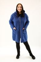 Ciepły płaszczyk z kapturem Anturia Niebieski UNI