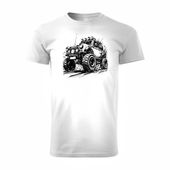 Koszulka z samochodem Mini Morris Mini Cooper monster truck kolekcjonerska męska biała REGULAR XXL