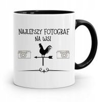 Kubek Czarny Dla Fotografa Najlepszy Na Wsi Z Nadrukiem Ze Zdjęciem