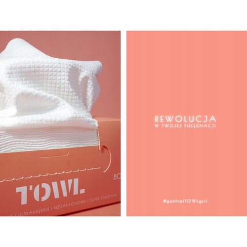 JEDNORAZOWE RĘCZNIKI DO TWARZY 80 szt. - TOWL WAFFLE na Arena.pl