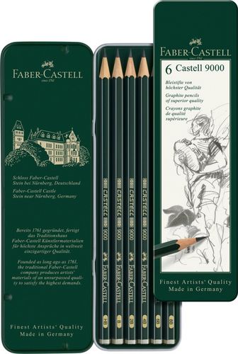 Zestaw ołówków grafitowych Castell 9000 Faber-Castell 6 szt na Arena.pl