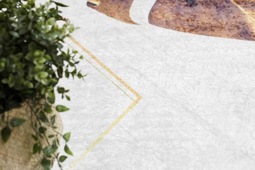 RUG/LU/ARLEN/LEAVES1/WHITE+GOLD/80x150 na Arena.pl