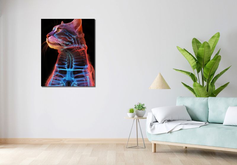Obraz 70x90cm Anatomia Kota zdjęcie 2