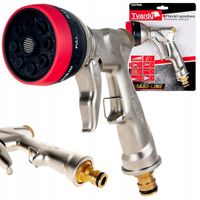 2X PISTOLET OGRODOWY 8-FUNKCJI Z MOSIĘŻNYM PRZYŁĄCZEM BRASS-LINE TVARDY T07