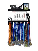 Wieszak na medale PIŁKA NOŻNA z kalendarzem i ramką na zdjęcie  imię 389.1