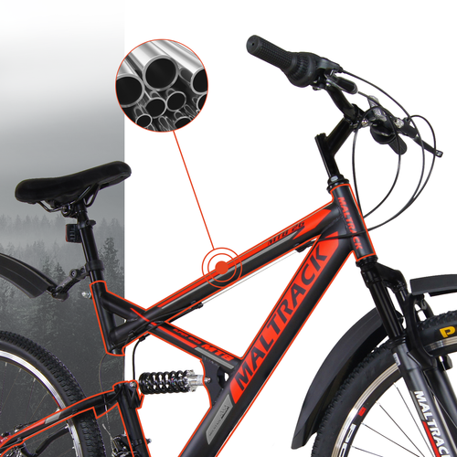 Rower Górski MTB MalTrack Target RED-SILVER 26" na Arena.pl