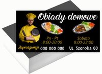 Wizytówki firmowe 100szt DUŻY WYBÓR wzorów OBIADY DOMOWE