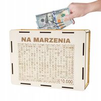 SKARBONKA WYKREŚLANA CEL 10000 TWÓJ NAPIS PERSONALIZACJA NA MARZENIA