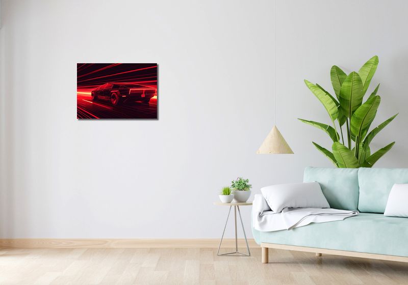 Obraz 60x40cm Prędkość w Czerwonym Neonie zdjęcie 2