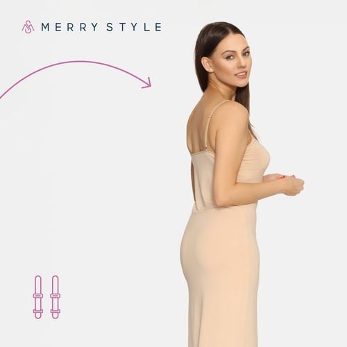 Halka pod sukienkę długa koszula nocna sukienka MS10-402 Beżowy XL na Arena.pl