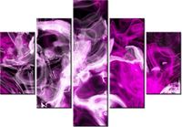 70 100CM OBRAZ 5 ELEM WARIACJE FIOLETEM DRUK PŁÓTNO