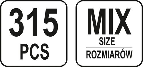 315 szt kołków sprężystych mix - yt-06785 na Arena.pl