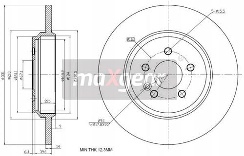 TARCZA HAM. DB T. W163 98- MAXGEAR na Arena.pl