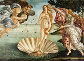 Plakat 18x13cm The Birth of Venus, Botticelli Vintage do Salonu