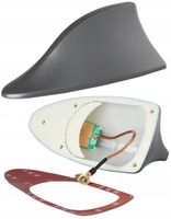 GRAFITOWA ANTENA RADIOWA FM SAMOCHODOWA NA DACH REKIN PŁETWA KOLOR GRAFIT