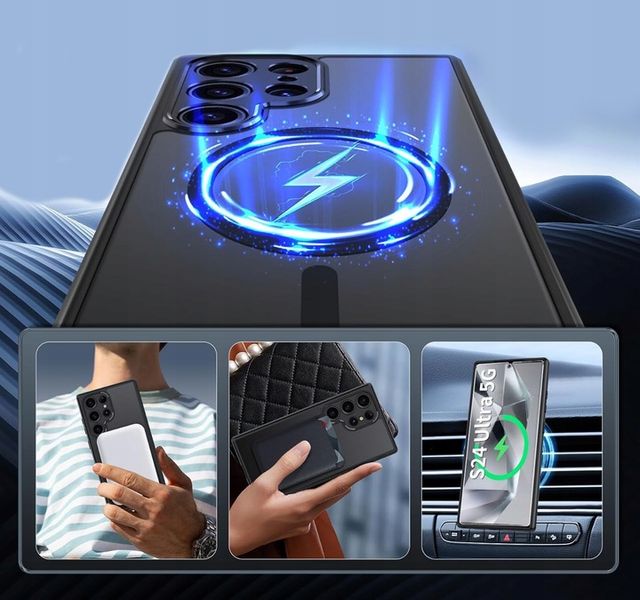 ETUI DO MAGSAFE CZARNY MAT DO SAMSUNG S24 ULTRA zdjęcie 6
