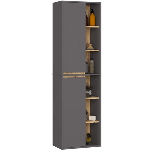 Zestaw mebli łazienkowych z otworami VAMI 4 szafki pojemny szary artisan na Arena.pl